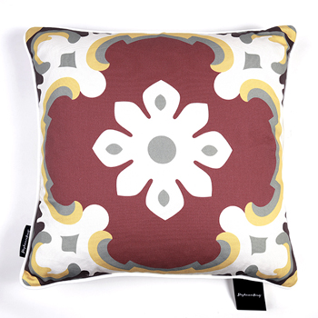 Stephanie Borg-Tile Cushion - Red