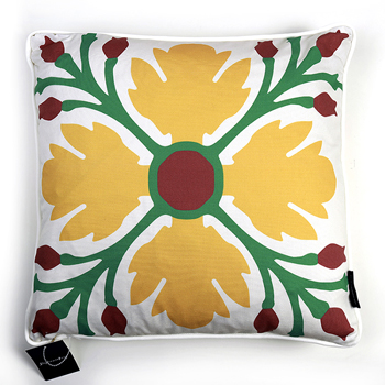 Stephanie Borg-Tile Cushion - Yellow
