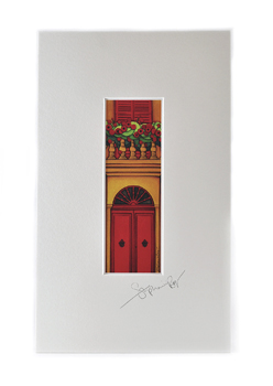 Stephanie Borg-Framed Print - Red Door Facade