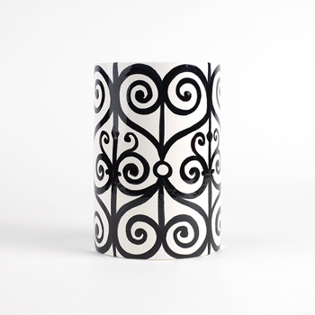 Stephanie Borg-Wrought Iron Ceramic Vase Hanina